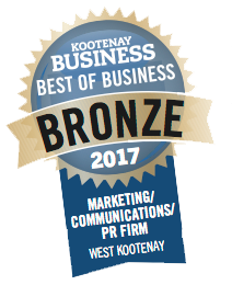 Best in Business Award for Marketing and Communications Firm in the West Kootenay, Revelstoke, Moxie Marketing